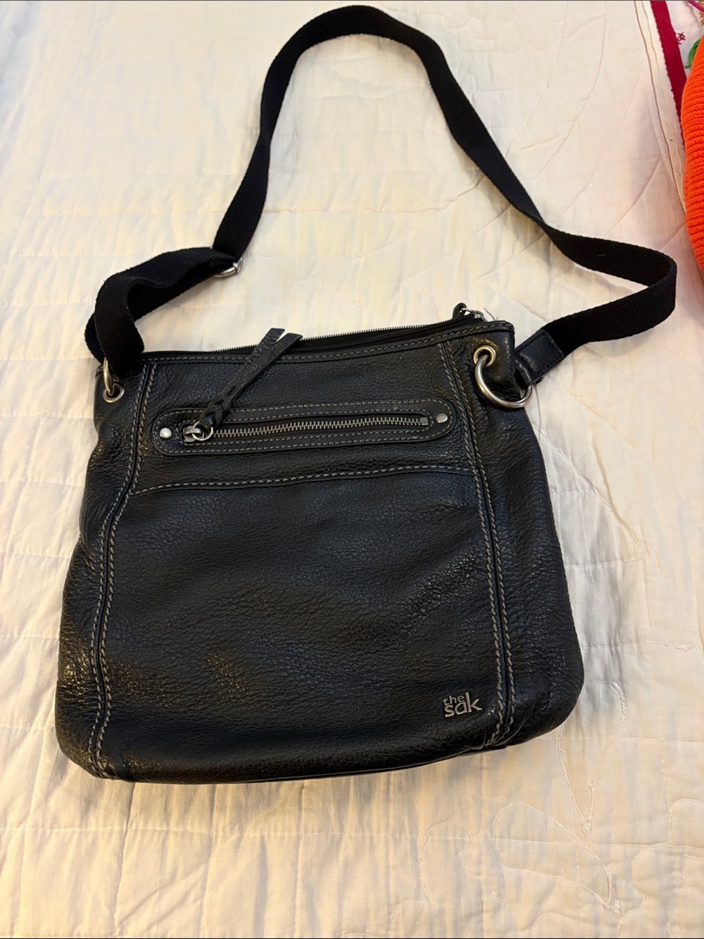 The Sak Black Crossbody Leather Bag
